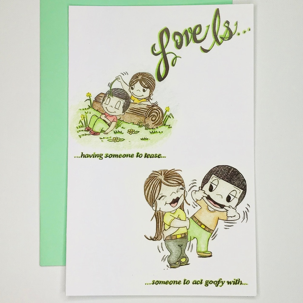 Love Is having someone to tease (Greeting card #1) (Kim Casali)